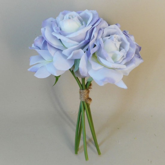 Artificial Roses Bunch Hyacinth Blue 27cm Artificial Flowers